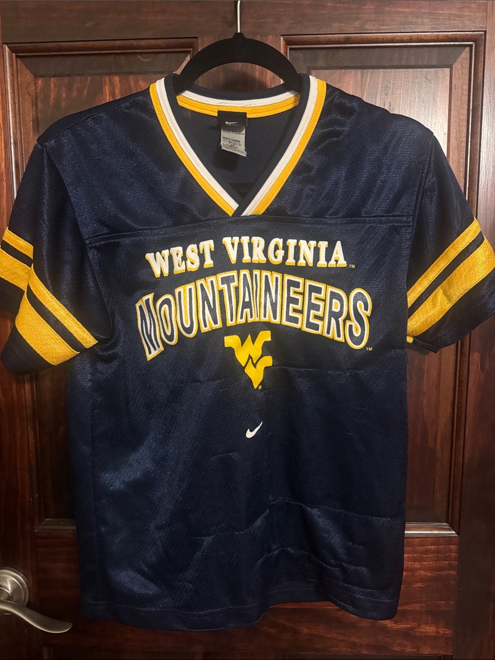 Nike Navy and Gold West Virginia Mountaineers Football Jersey